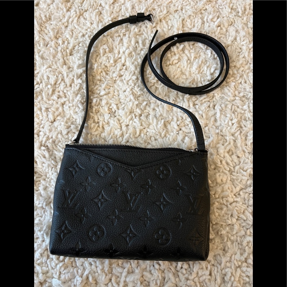 Louis Vuitton Black Monogram Empreinte Leather Crossbody Bag
